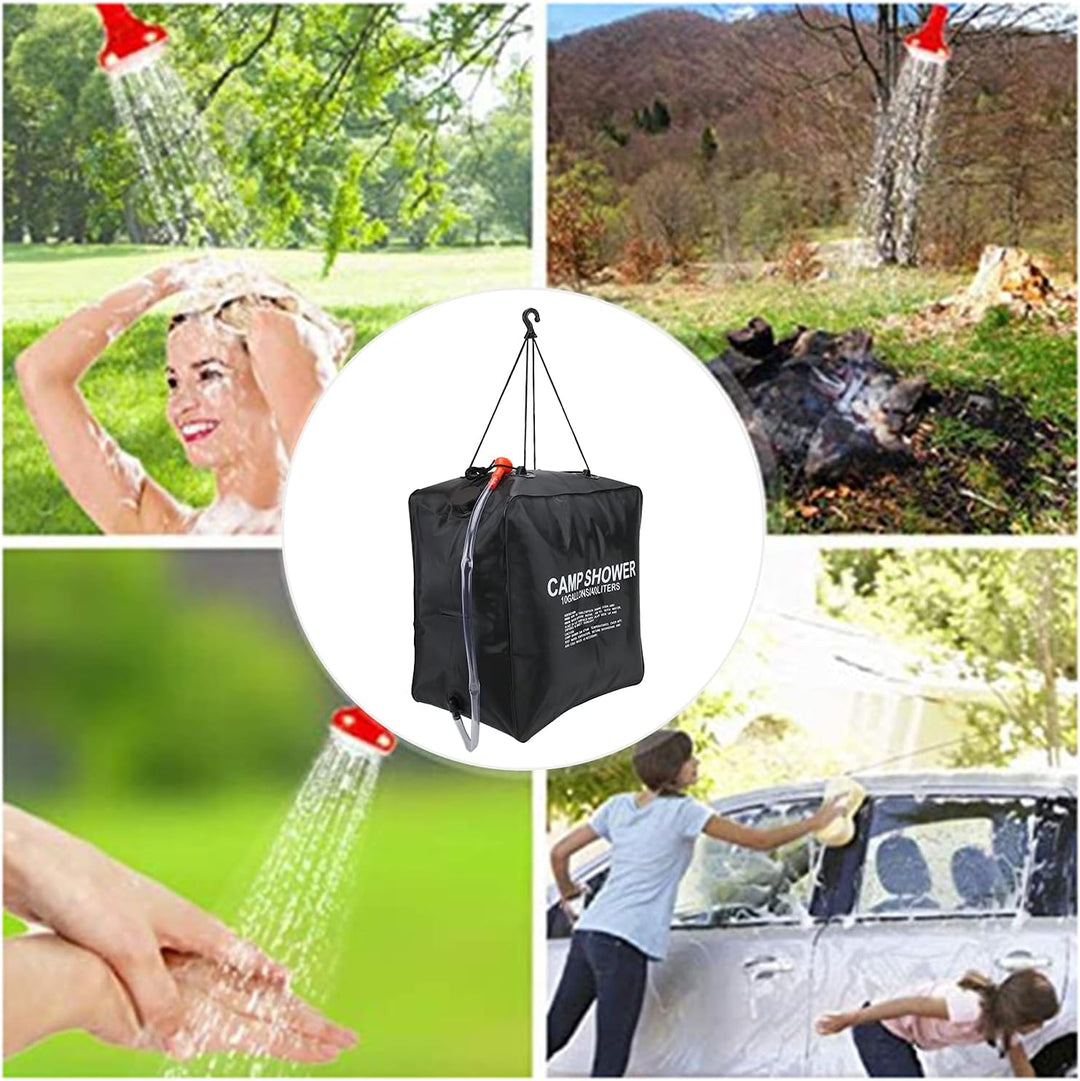 Onewer 40L Wassersack Energiebeheizt,Solarduschtasche für Camping, 40L Solarduschtasche Wassertasche