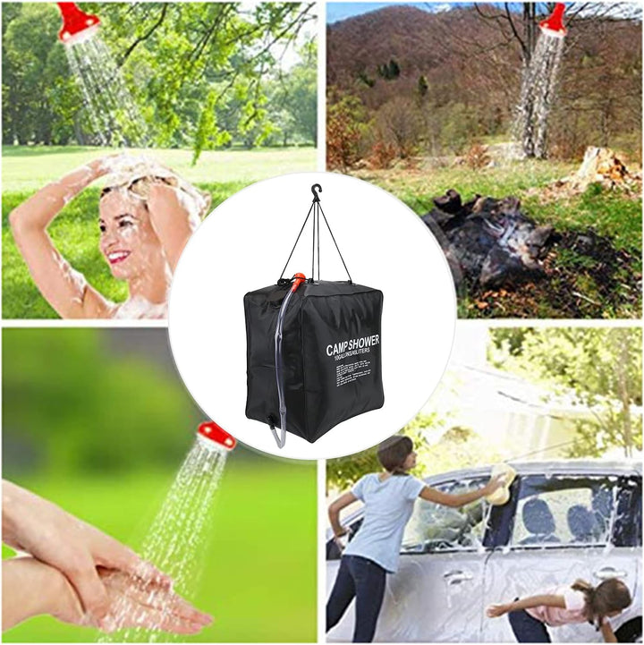 Onewer 40L Wassersack Energiebeheizt,Solarduschtasche für Camping, 40L Solarduschtasche Wassertasche