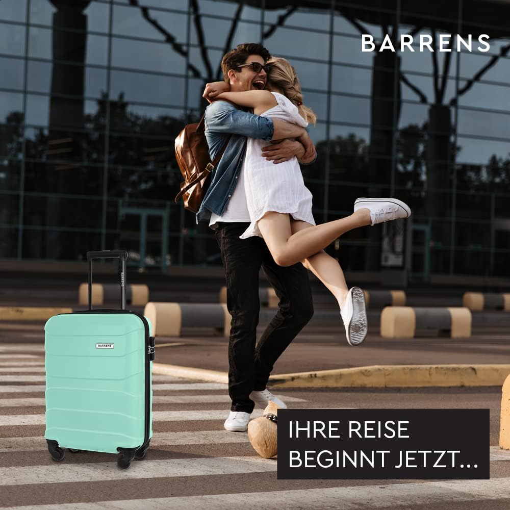BARRENS Handgepäck Koffer 55x40x20 cm Reisekoffer Trolleys Hartschalenkoffer Cabin Size Suitcase Car
