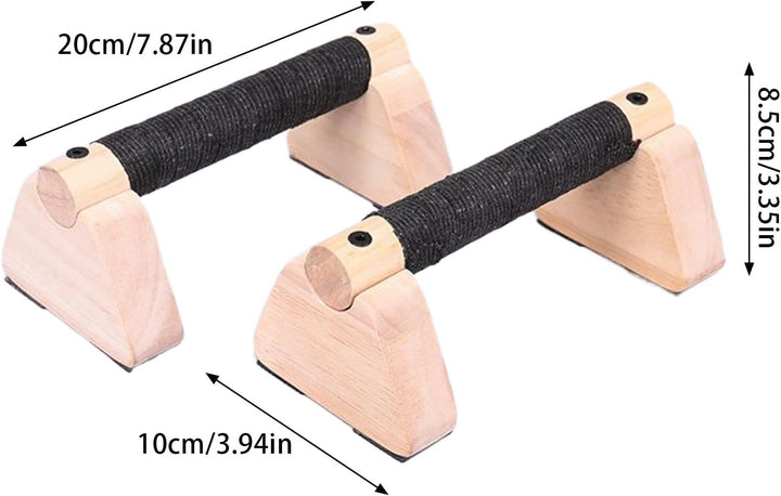 Liegestützgriffe für Männer, Stabile Liegestützgriffe Parallettes, 2x Trainingsgerät mit Holzgriffen