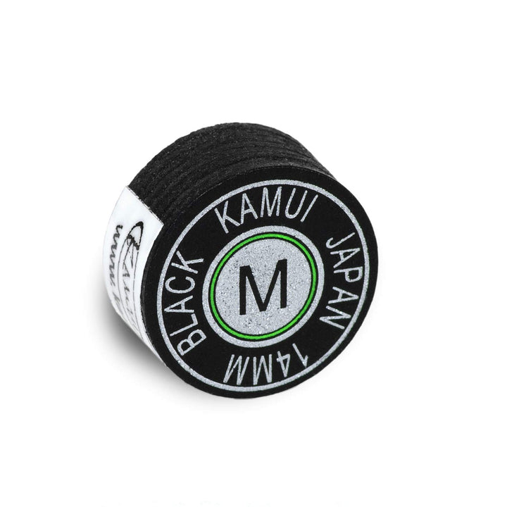 KAMUI Billardqueue-Spitze, laminiert, Schwarz, 1 Stück Medium (4 14 mm, Medium (4 14 mm