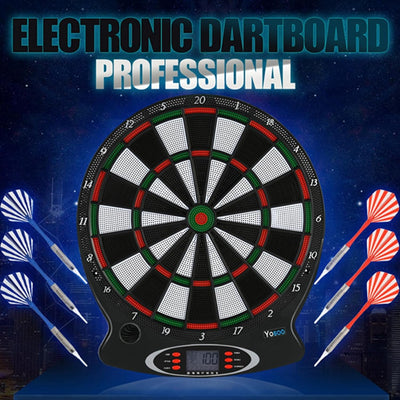 Elektronische Dartpfeile mit 6 Darts, elektronische Dartscheibe, geeignet für Partys und Spielabende