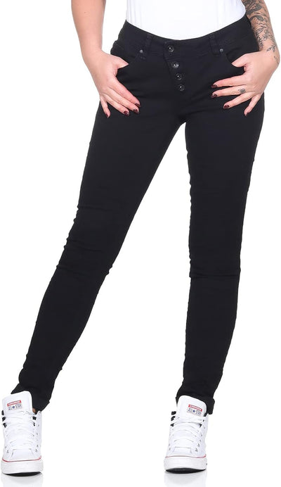 Buena Vista Jeans Hosen Damen - Malibu - Stretch Twill - Black - schwarz - Gr. XL Schwarz, XL Schwar