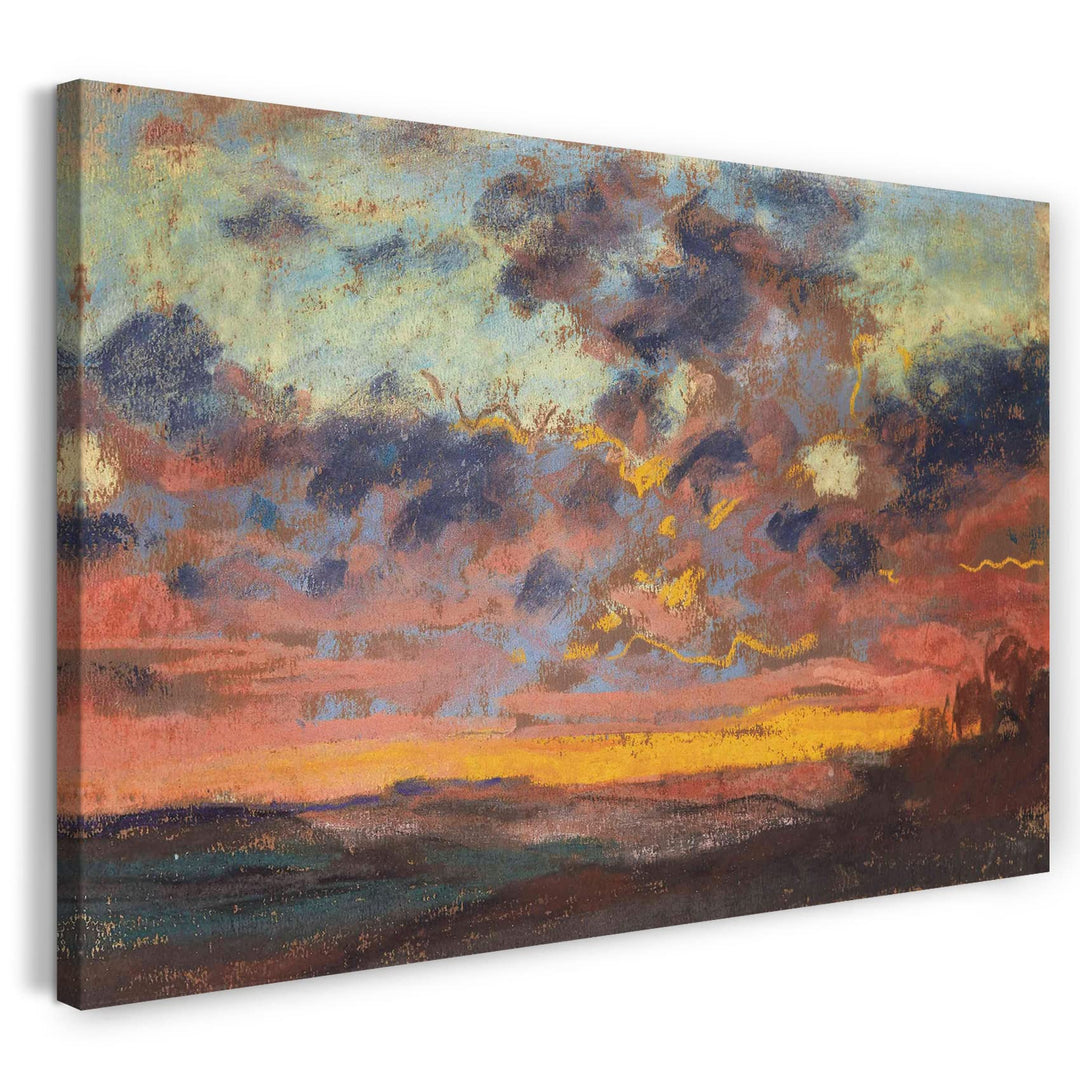 Printed Paintings Leinwand (80x60cm): Claude Monet - Sonnenuntergang 80x60 cm, 80x60 cm