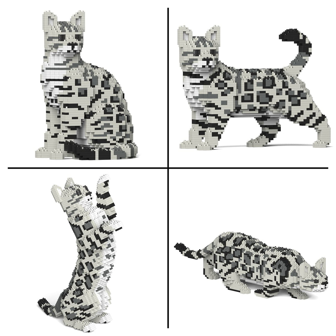 JEKCA | Bengal Cat 4-in-1 Pack 01S-M02 - Skulpturen aus Bausteinen zum Baustein, Sammlersteine, Beng