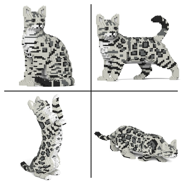 JEKCA | Bengal Cat 4-in-1 Pack 01S-M02 - Skulpturen aus Bausteinen zum Baustein, Sammlersteine, Beng