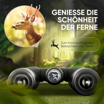 Adler Focus Fernglas 10x25 Erwachsene, Eagle-Eye-Technologie, HD Augenmuschel, BAK4+FMC, Feldstecher