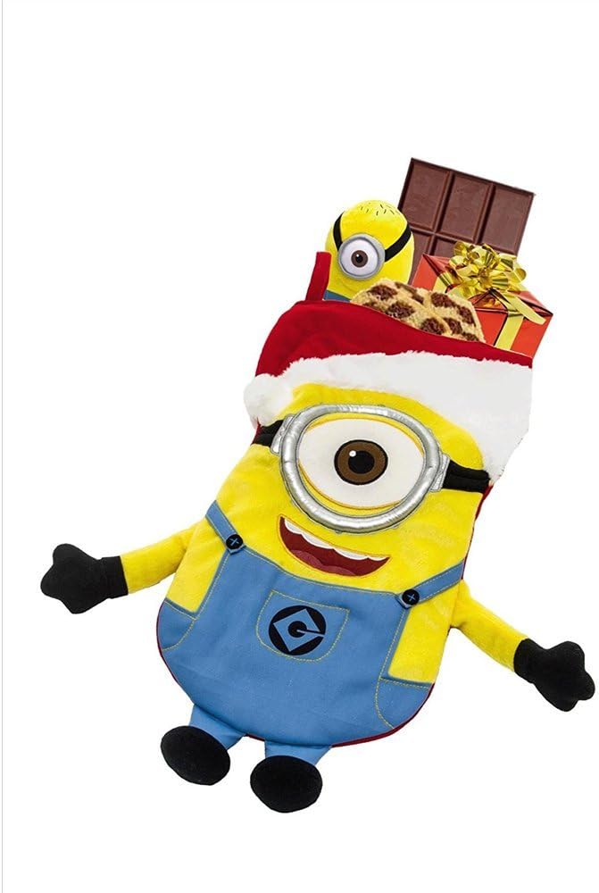 Joy Toy 97141 - Minions Weihnachtsstrumpf Plüsch, 35 x 25 cm, Gelb