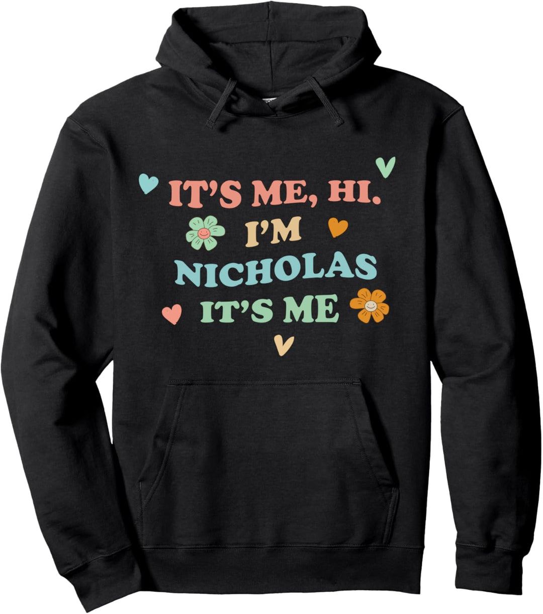 Groovy It's Hi Me Personalisierter Vorname lustiger Nikolaus Pullover Hoodie
