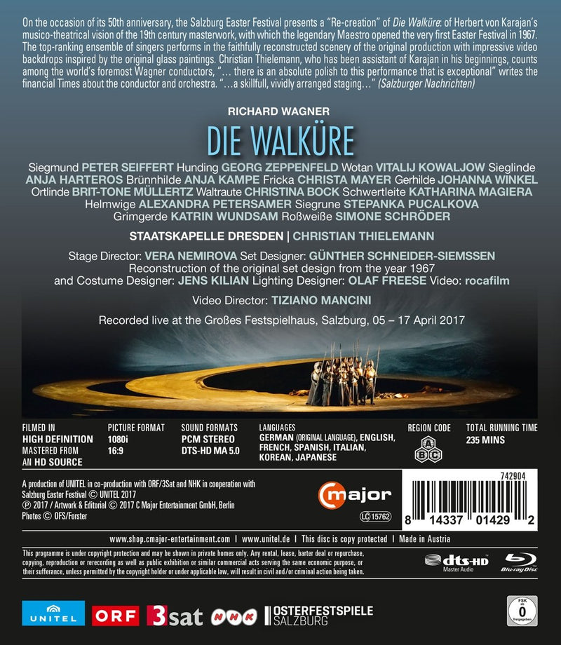 Richard Wagner: Die Walküre (Osterfestspiele Salzburg, 2017), Blu-ray
