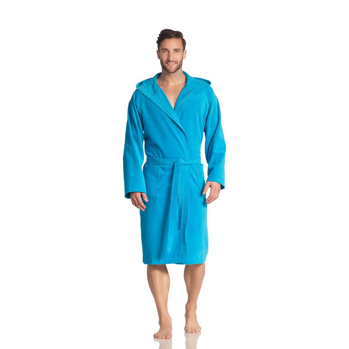 Vossen Damen & Herren Bademantel Texas XS Blau (Turquoise 557), XS Blau (Turquoise 557)