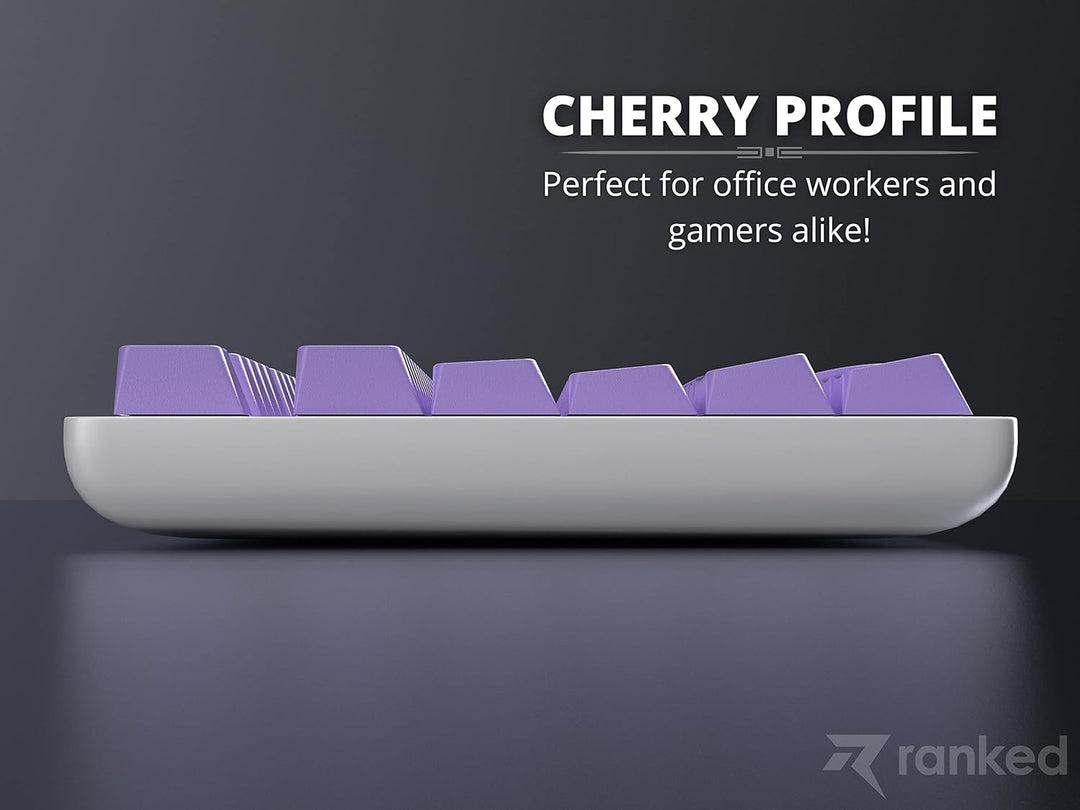 Ranked Leeres Premium-Tastenkappen-Set | 1,4 mm Dickes PBT | Cherry-Profil für Mechanische Tastatur