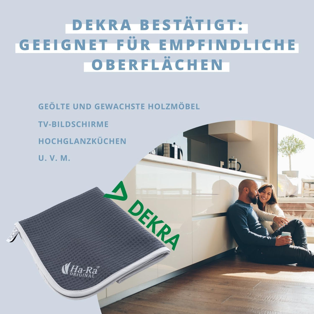 Ha-Ra Hammer-Tuch 2er-Spar-Set 67x50cm I Microfaser Putztuch saugstark I Trocknet streifenfrei I Feu