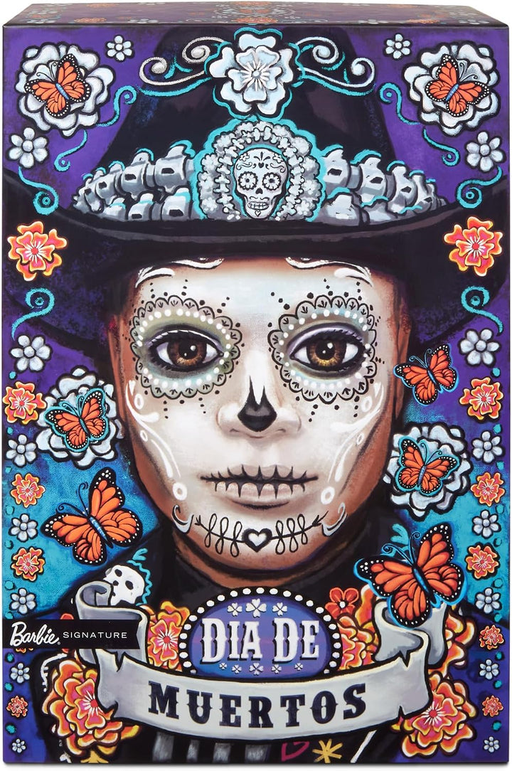 BARBIE Día De Muertos Ken - Sammlerpuppe mit sanftem Satin-Anzug, Schädelmuster, Calavera-Gesichtsbe