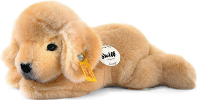 Steiff 280160 22 liegend Kleiner Freund Golden Retriever-Welpe Lumpi, GOLDBLOND, 22 cm, 22 cm