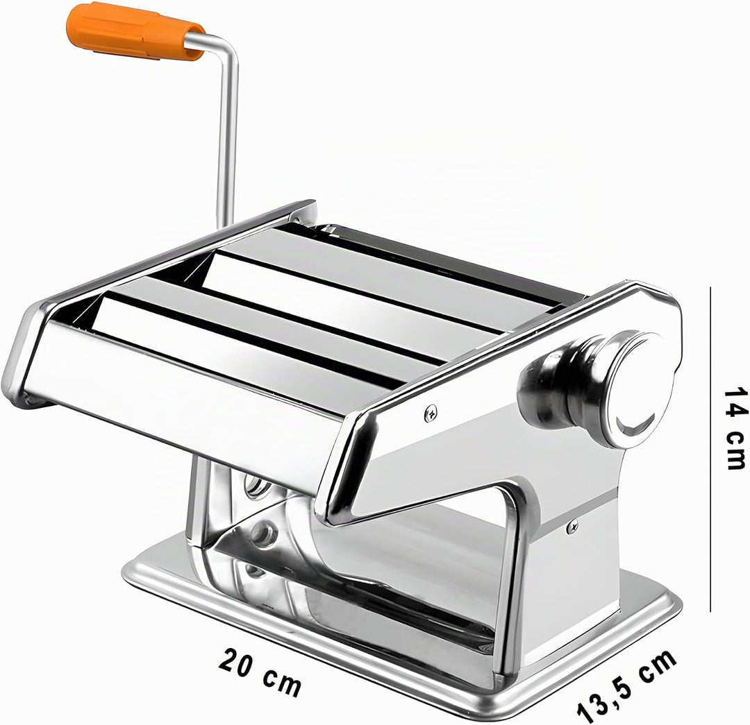 Retoo Manuelle Nudelmaschine Edelstahl, Pasta Maker, Pastamaschine Nudel Maschine für Spaghetti, Las