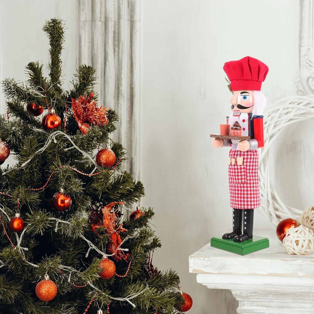 MAGICLULU Bäckerpuppe Bäcker Koch Weihnachtspuppen Figuren Puppen Piratenpapagei Halloween-nussknack
