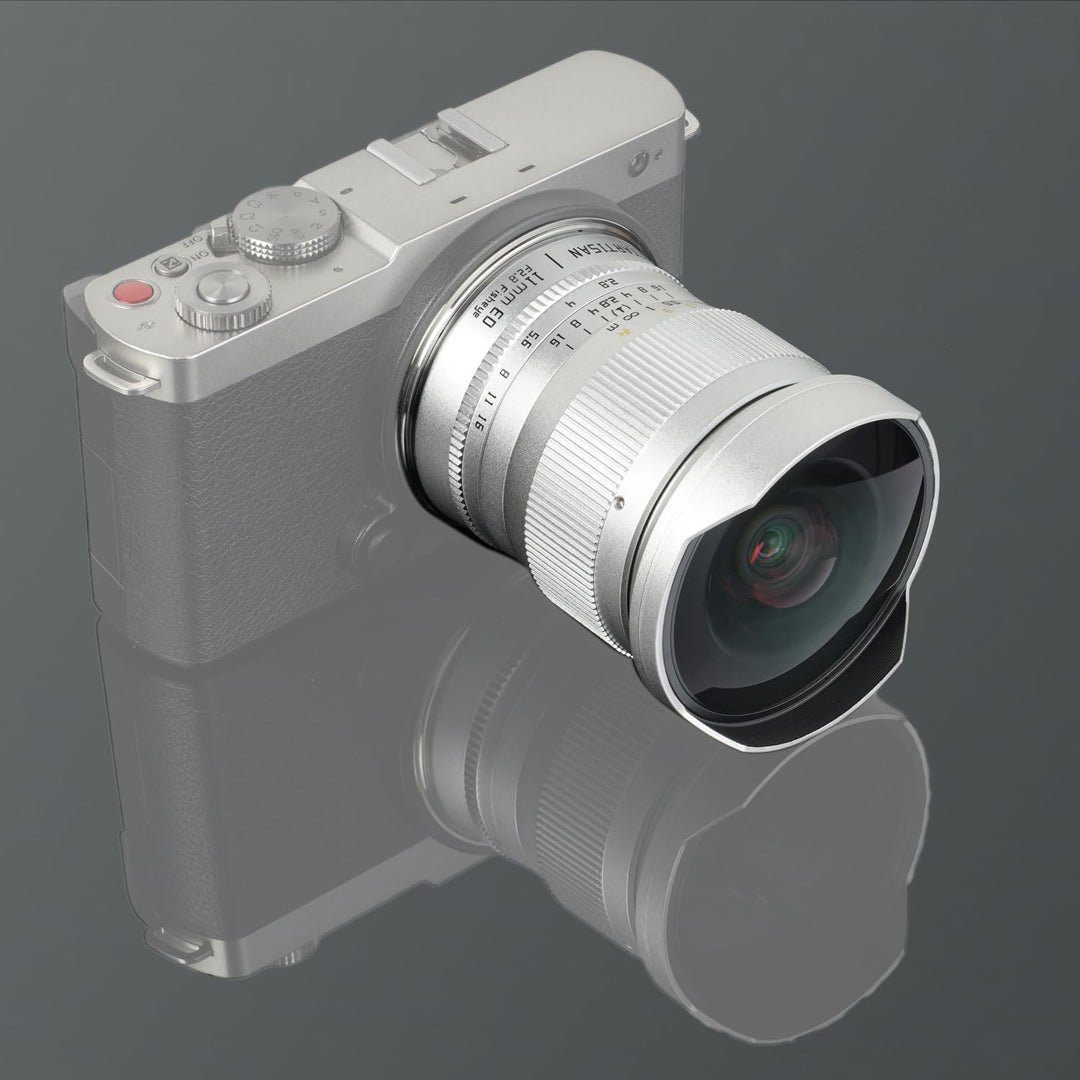 TTArtisan 11mm F2.8 Kameralinse Fisheye kompatibel mit L Mount Kameras wie T TL TL2 CL（APS-C-Modus）