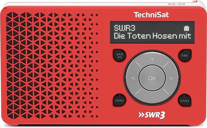 TechniSat Digitradio 1 SWR3-Edition DAB Radio (klein, tragbar, mit Lautsprecher, DAB+, UKW, Favorite