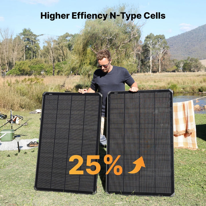 200W Solarmodul, 25% Hoher Wirkungsgrad, Integrierter Achteck-Kantenschutz, IP68 Wasserdichtes Solar