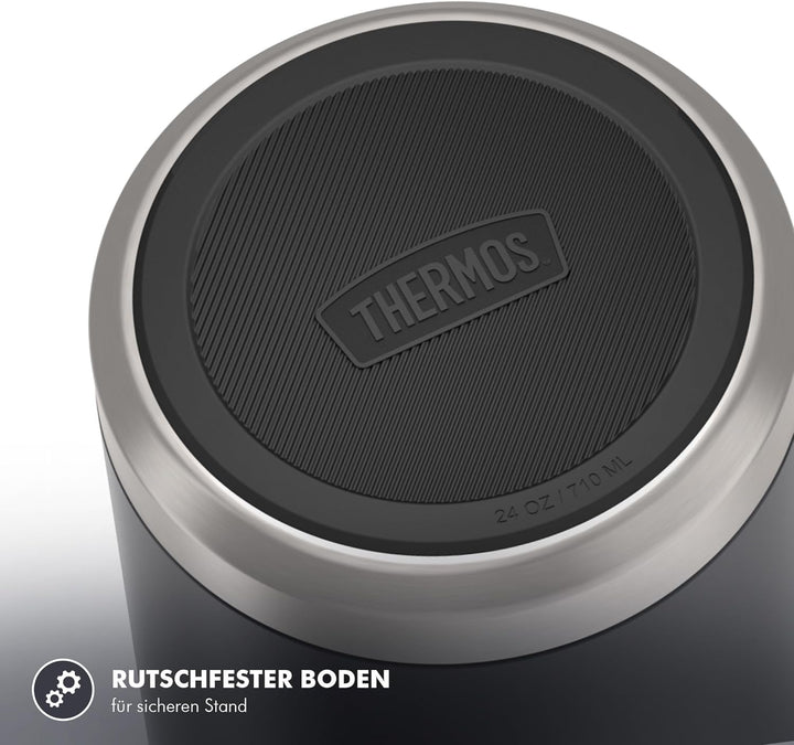 Thermos ICON Food Jar 0,71 l, dunkelgrau/graphite mat, Speisegefäss für Essen 710 ml, doppelwandigem