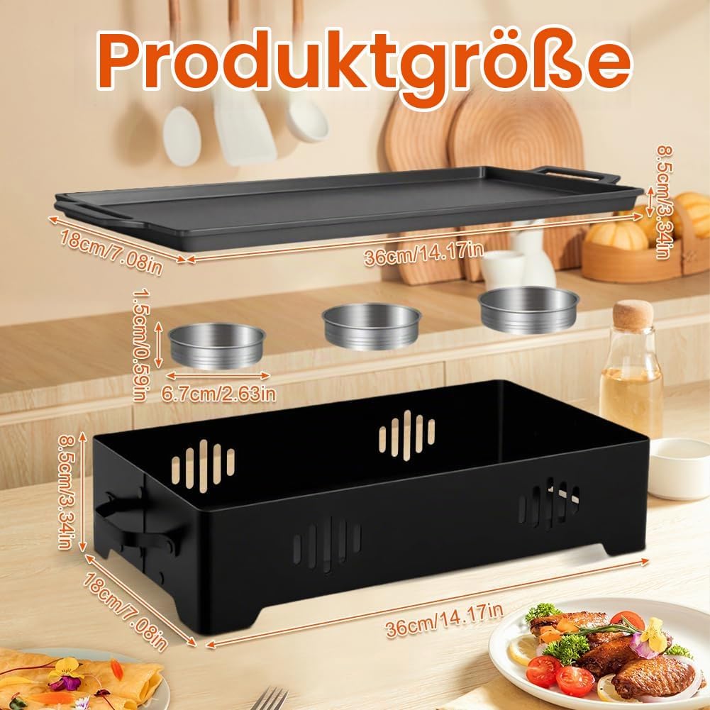 BBQ Warmhalteplatte, Fleischwarmhalter FüR Grillen, Warmhaltebehälter für Essen &amp; Grillgut, Speisenw