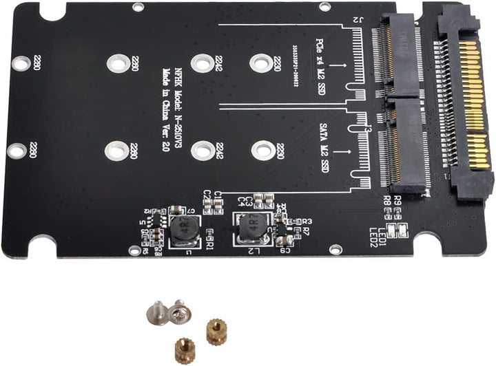 Cablecc SFF-8639 NVME U.2 to Combo NGFF M.2 M-Key SATA PCIe SSD Adapter for Mainboard Replace SSD 75
