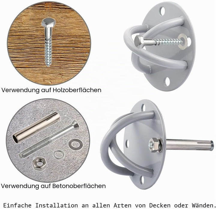 Wand Deckenhalterung für Gym & Home aufhängegurte für Olympic Ringe Fitness Training Yoga Swing Schl
