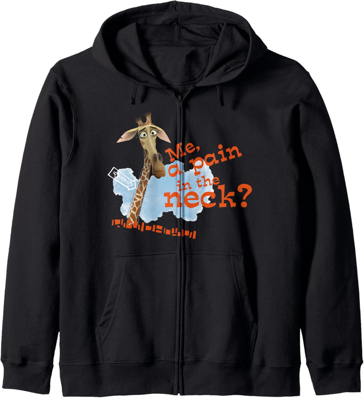 Madagascar Melman Pain In The Neck Text Poster Kapuzenjacke