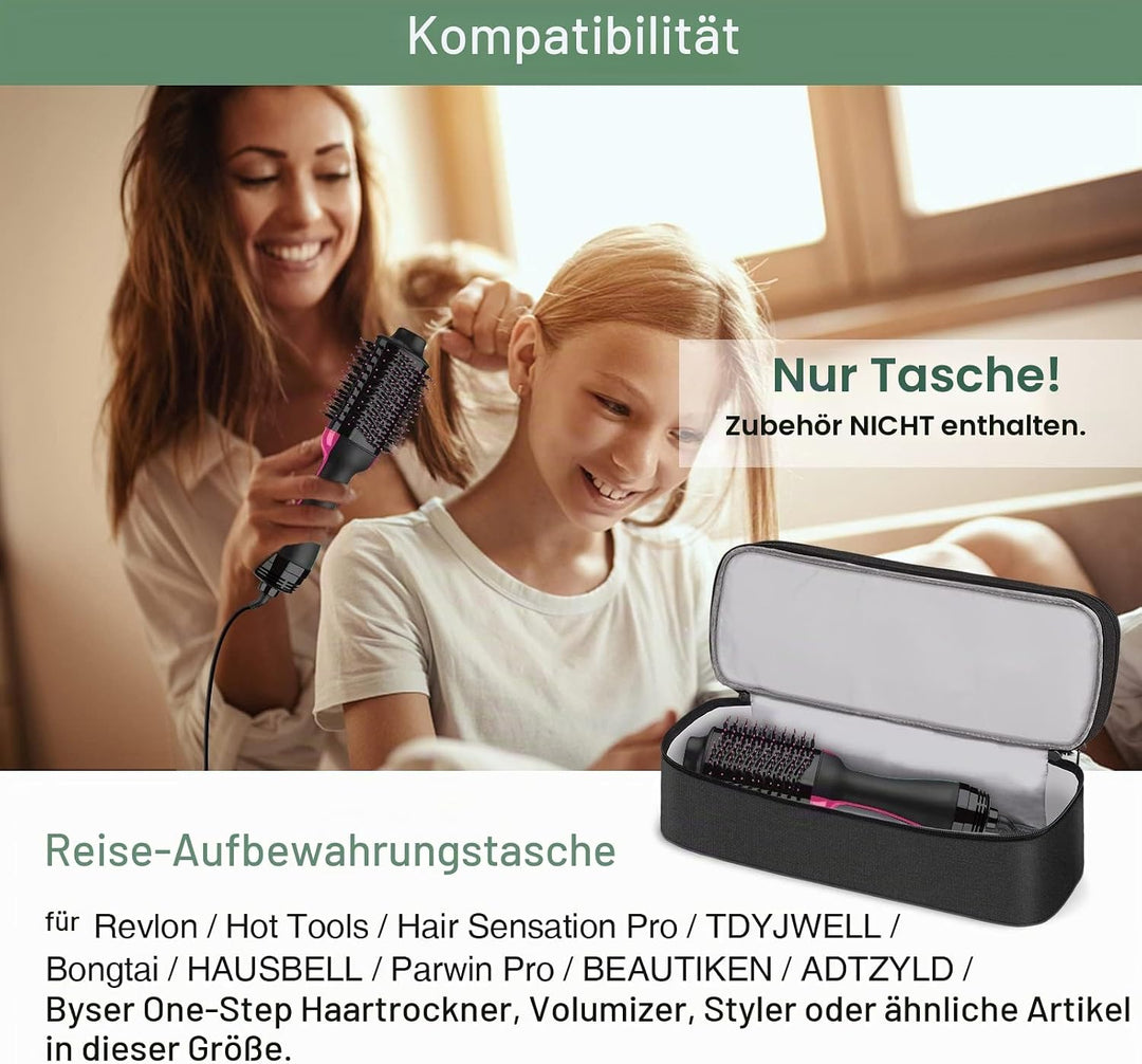 SITHON Reise Tasche für Revlon Salon One-Step Volumiser, Doppellagige Tragetasche für Dyson Airwrap,