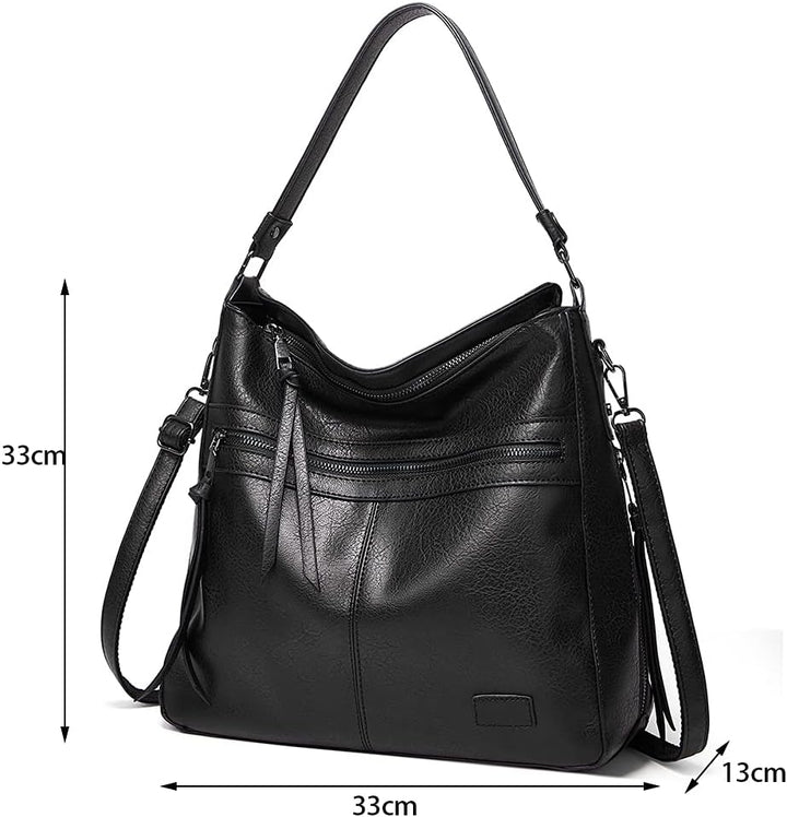 Sacmill Damen Handtasche PU Leder Umhängetasche Shopper Top-Griff Tragetaschen Elegant Schultertasch
