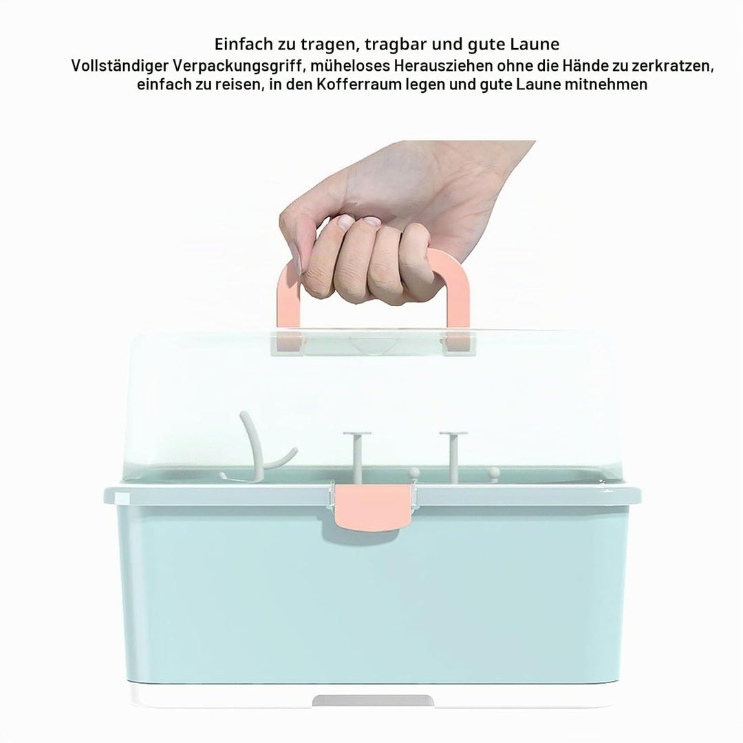 Babyflaschen-Wäscheständer, Aufbewahrungsbox, Organizer mit Staubschutzhülle für das Zuhause von Bab