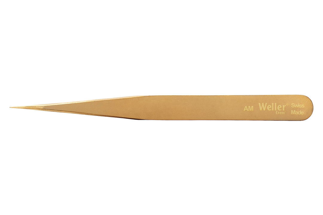 Weller AM Gerade Spitze Messing Non-Sparking Präzisionspinzette, 5"/127mm