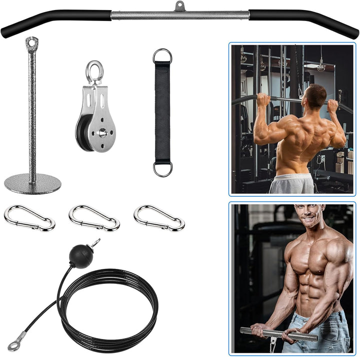 Lyndwin Kabelzug Fitness Latzug Gym Kabel, Fitness Kabelzug Set Trainer Trizeps Bizeps Rücken Arm Tr