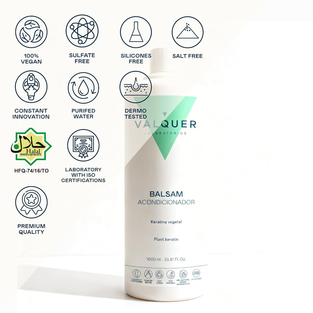 Valquer Profesional Revitalisierende Haarspülung mit natürlichem Keratin, Balsam Conditioner, Haarsp