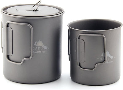 TOAKS Titan Topf 750 ml und Camping Tasse 450 ml Kombi-Set