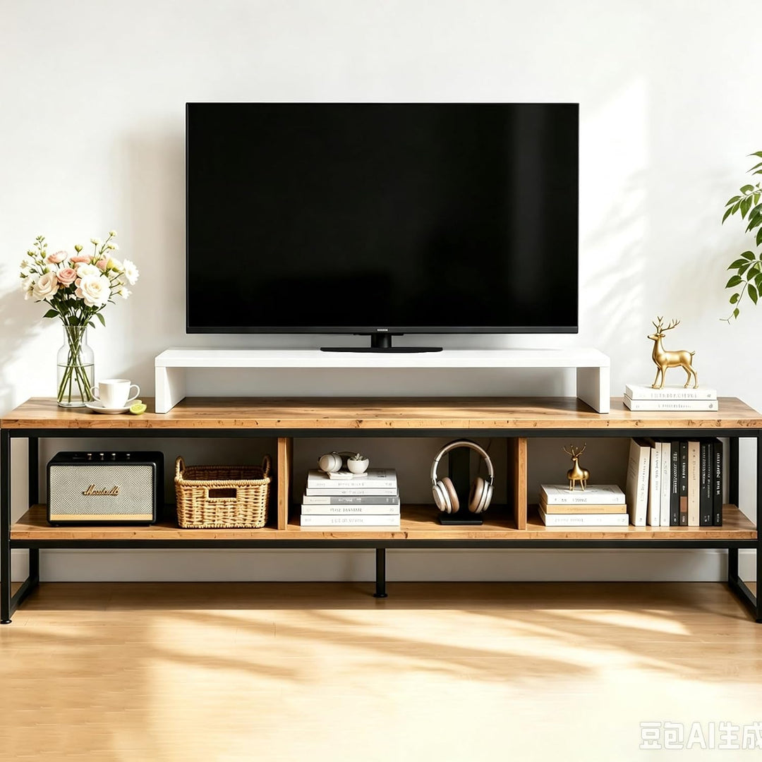 Monitorständer Holz, ergonomische Monitorerhöhung für Schreibtisch, passend für PC, Laptop und TV,Sc