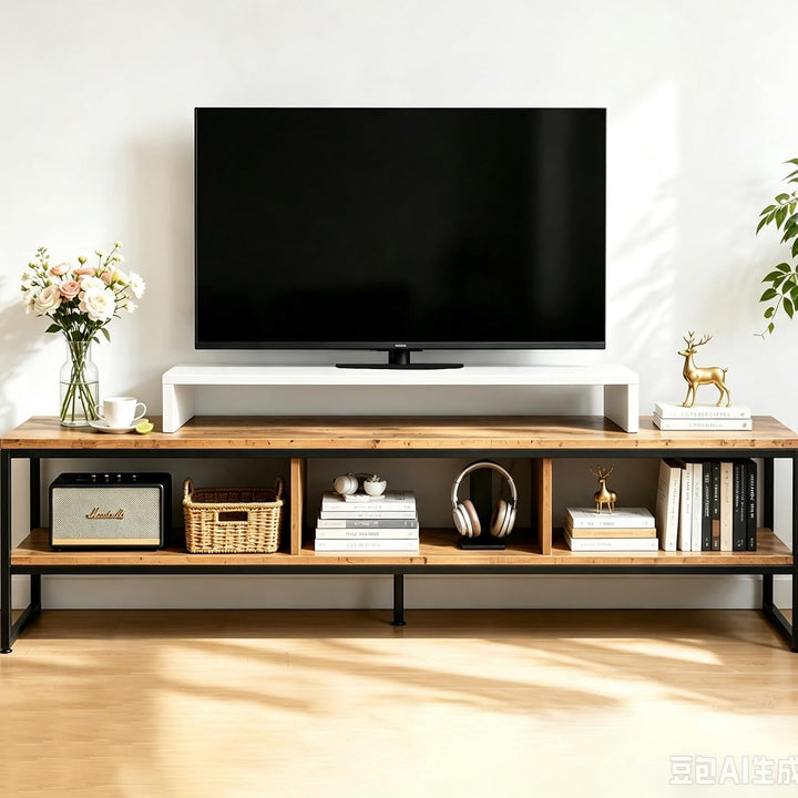 Monitorständer Holz, ergonomische Monitorerhöhung für Schreibtisch, passend für PC, Laptop und TV,Sc