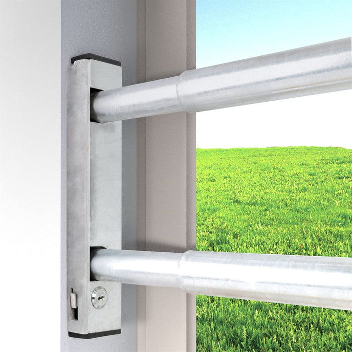 Fenstersicherung Sicherungsstange Türsicherung Einbruchschutz 2Fach 640-1000mm verzinkt