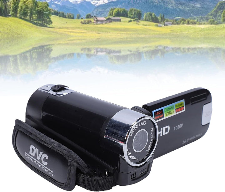 Entatial 4X Digitale Camcorder-Videokamera 720P Full HD 270 ° Drehung Weitwinkel 2.4inch Bildschirm