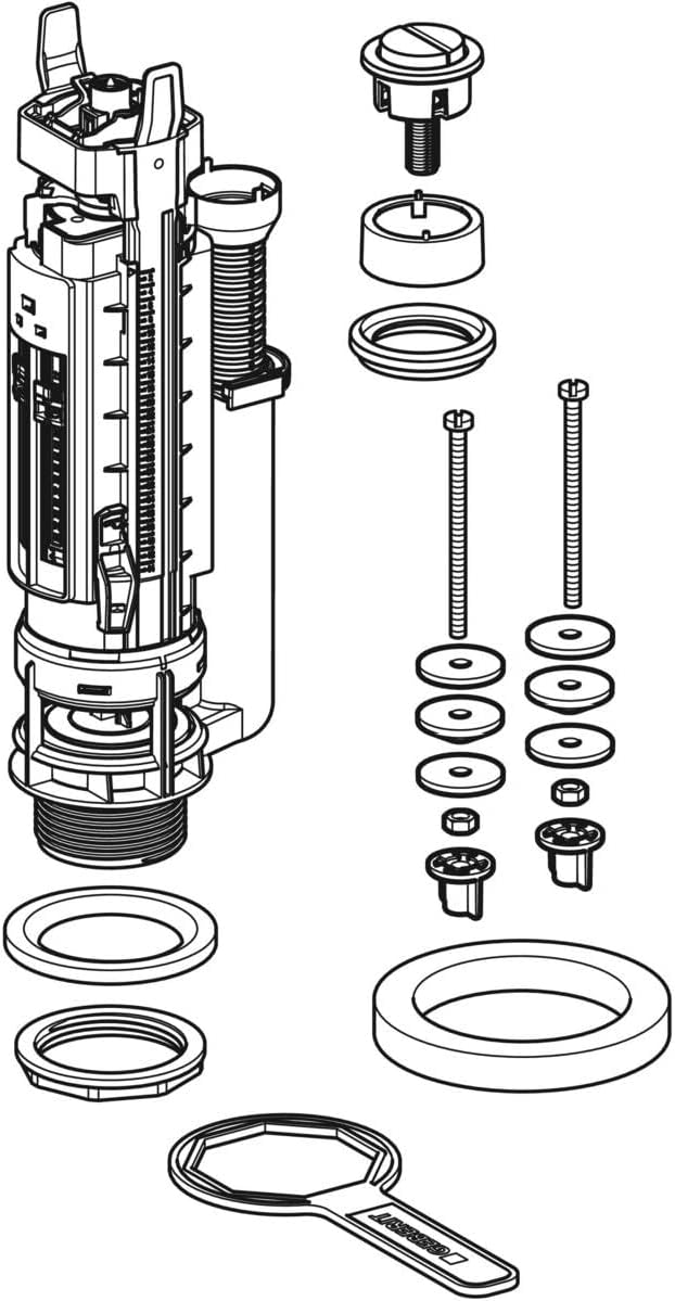 Geberit 282.302.21.2 Mechanismus Serie 290, Doppelspülung,