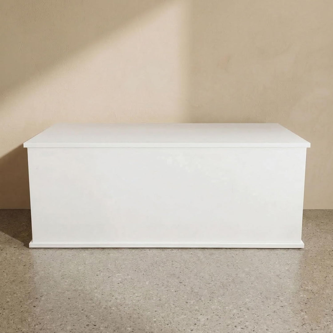 VDD Aufbewahrungsbox Holz - Spielzeugkiste - Deckenkiste - 100 cm breit - weiss