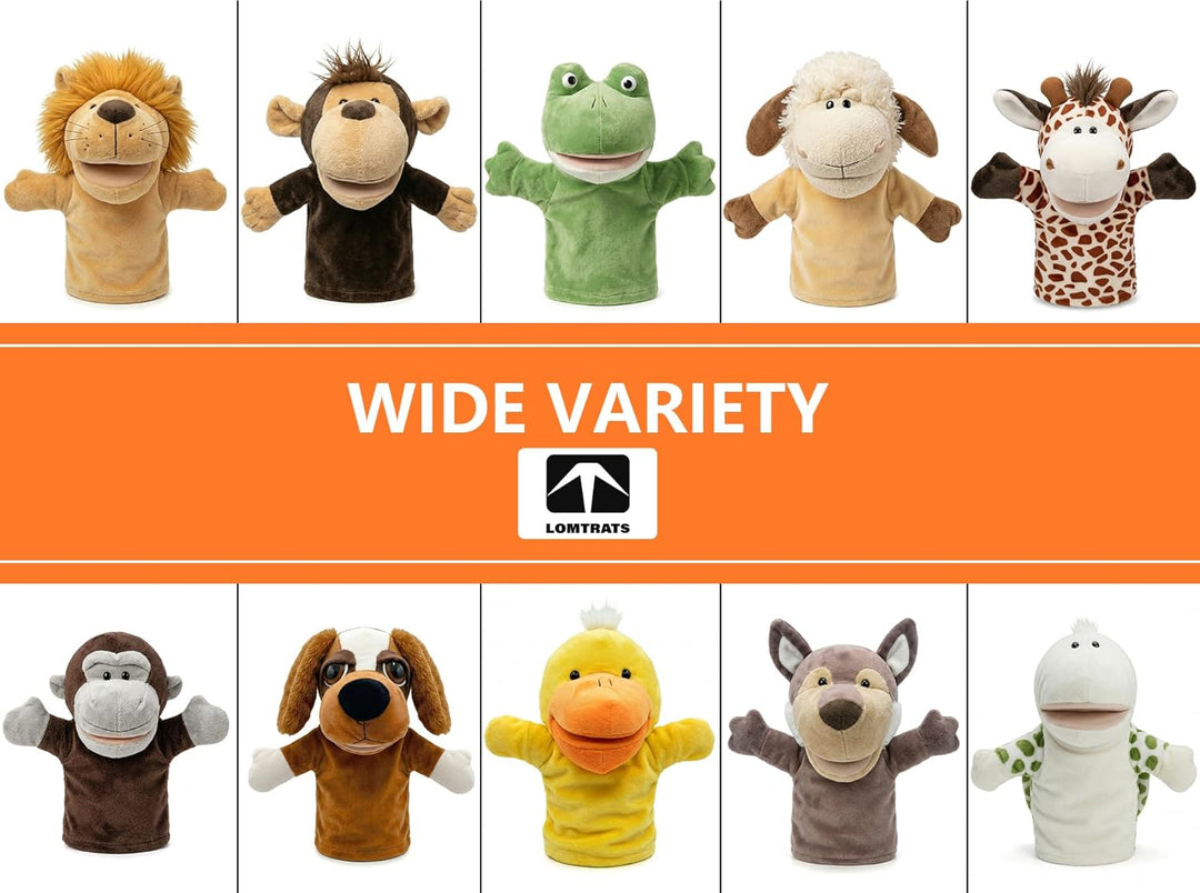 Handpuppen für Kinder, Kleinkind enthält Wolf, Tiger, Löwe, AFFE und bewegliche offene Münder, perfe