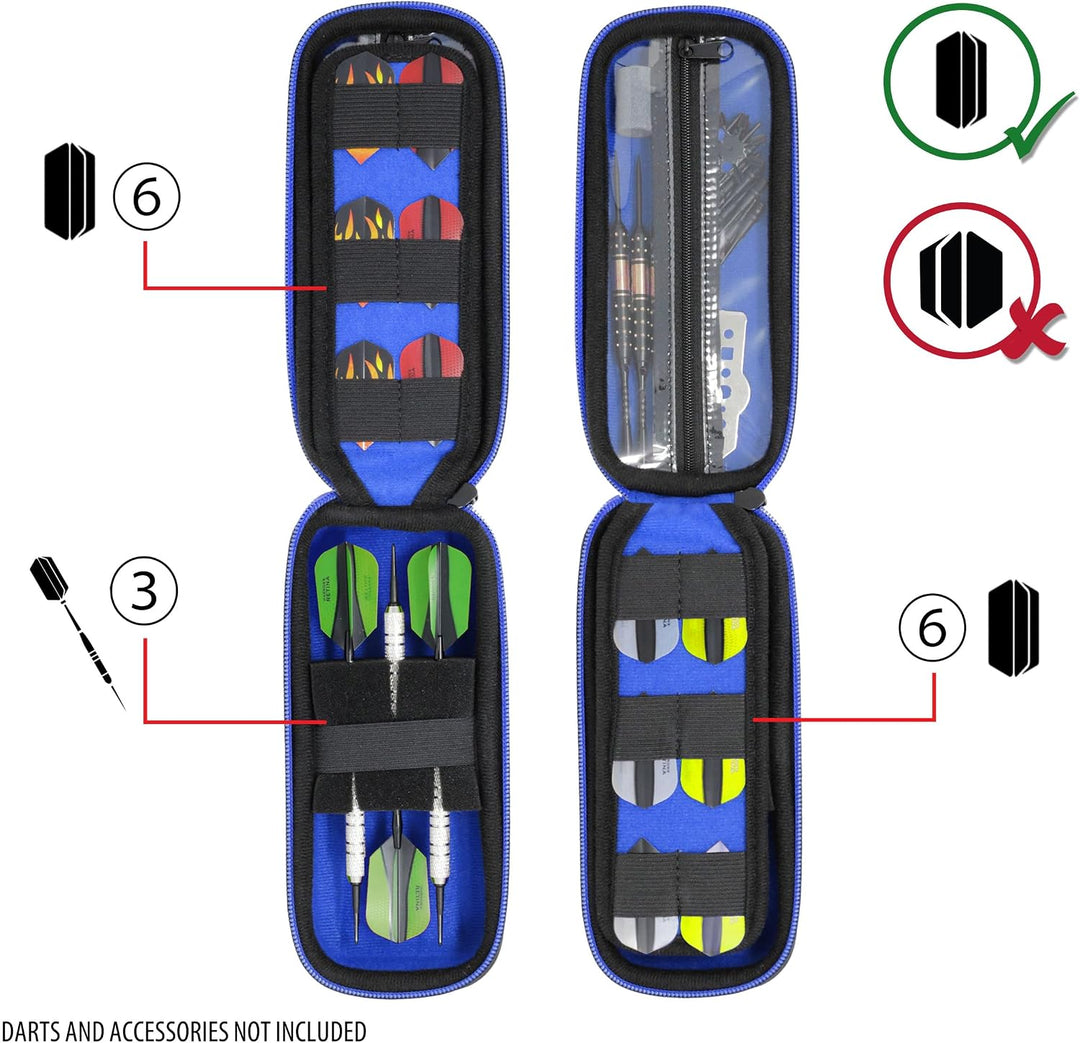 USA Gear Dartkoffer Halfter - 3-Dart-Tasche für Soft-Tip-Darts mit Aufbewahrung für Kunststoffspitze