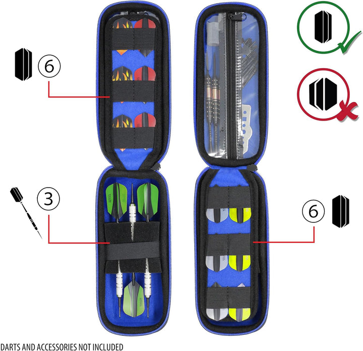 USA Gear Dartkoffer Halfter - 3-Dart-Tasche für Soft-Tip-Darts mit Aufbewahrung für Kunststoffspitze