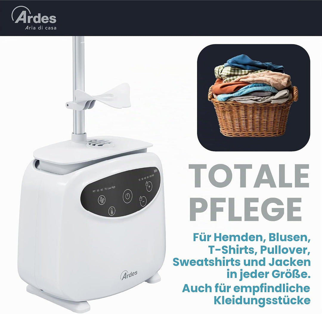 Ardes ARMST02D Automatischer Hemdenbügel BLOWY D Bügelpuppe zum Trocknen und Bügeln von T-Shirts, Bl