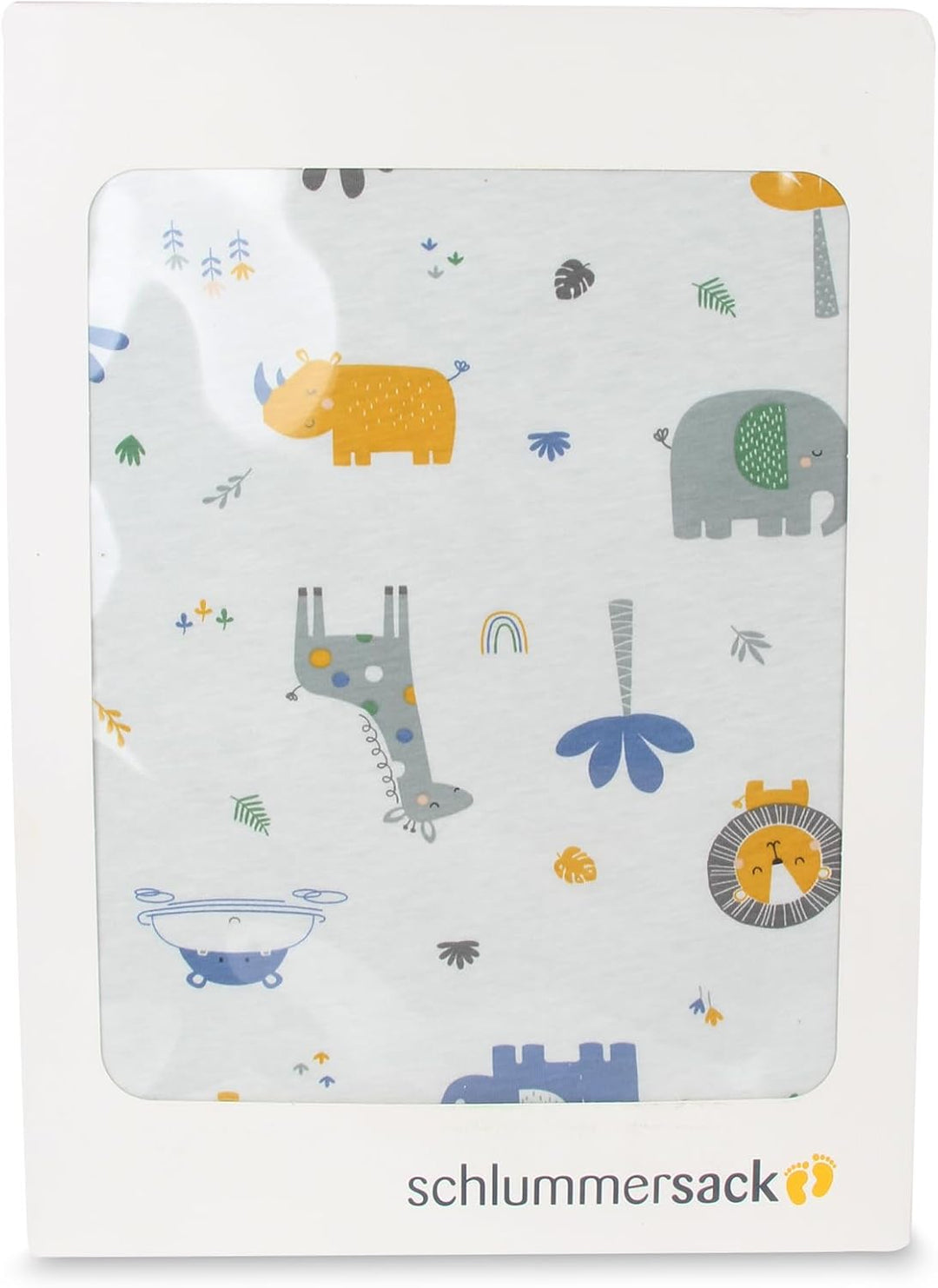 schlummersack Kinder Bettwäsche Set 100x135 Dschungel aus 100% Baumwolle, Wendbar, mit Reissverschlu