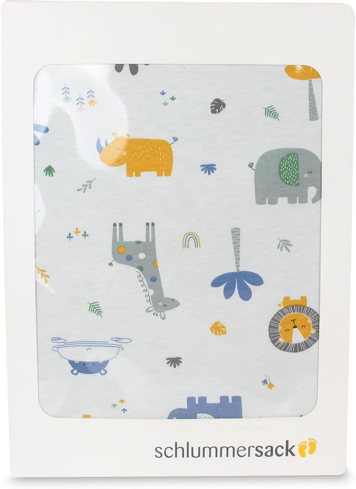 schlummersack Kinder Bettwäsche Set 100x135 Dschungel aus 100% Baumwolle, Wendbar, mit Reissverschlu