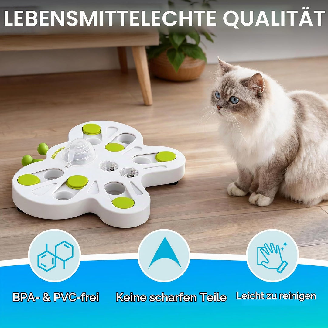 ALL FOR PAWS Interactives Katzen-Futterstation Puzzle (Schmetterling Katzen-Futterstation Puzzle), S