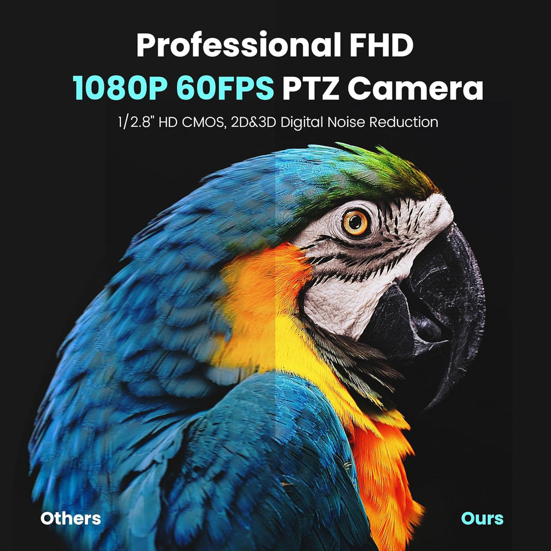 NDI AI PTZ Kamera 30X Optischer Zoom mit USB/HDMI/3G-SDI/RJ45 IP Live-Streaming Kamera KI-Auto-Track